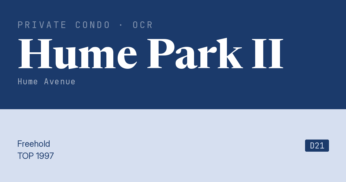 Hume Park II Resale | Price, Transactions, Rental & Analysis