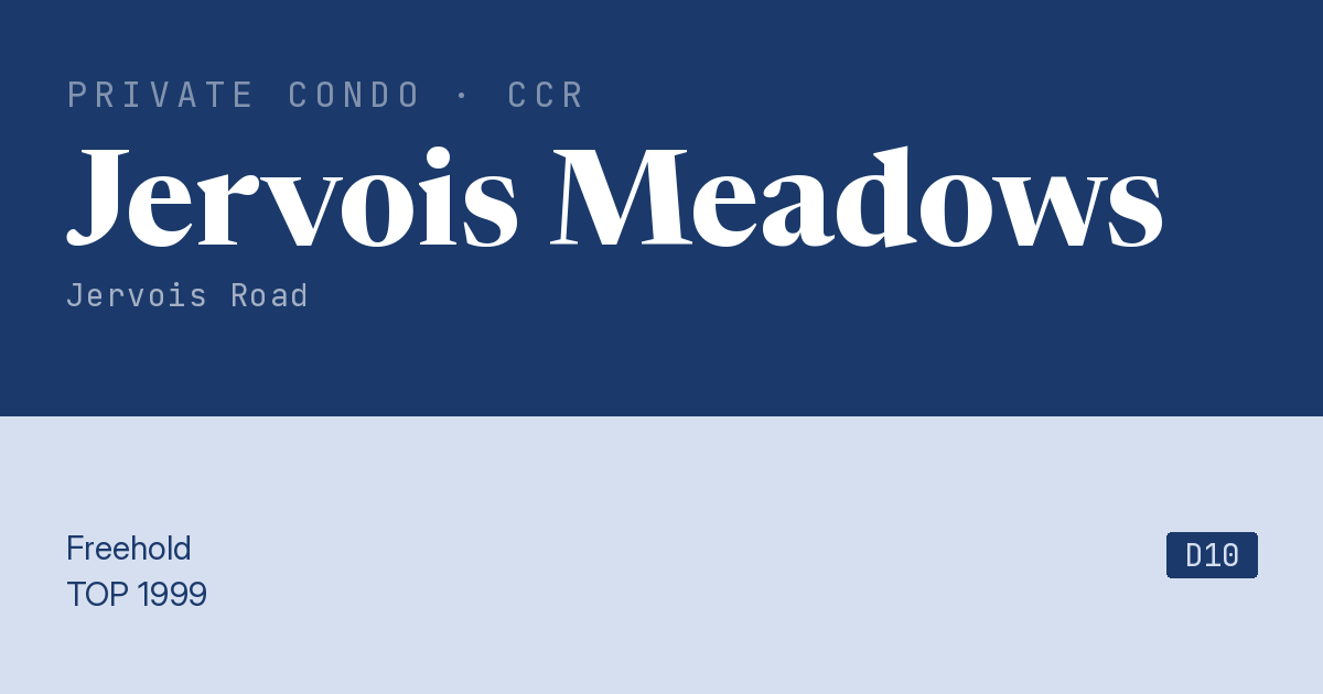 Jervois Meadows Resale | Price, Transactions, Rental & Analysis