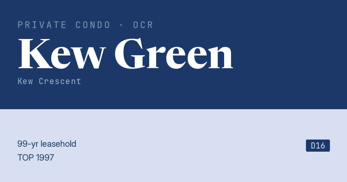 Kew Green Resale | Price, Transactions, Rental & Analysis