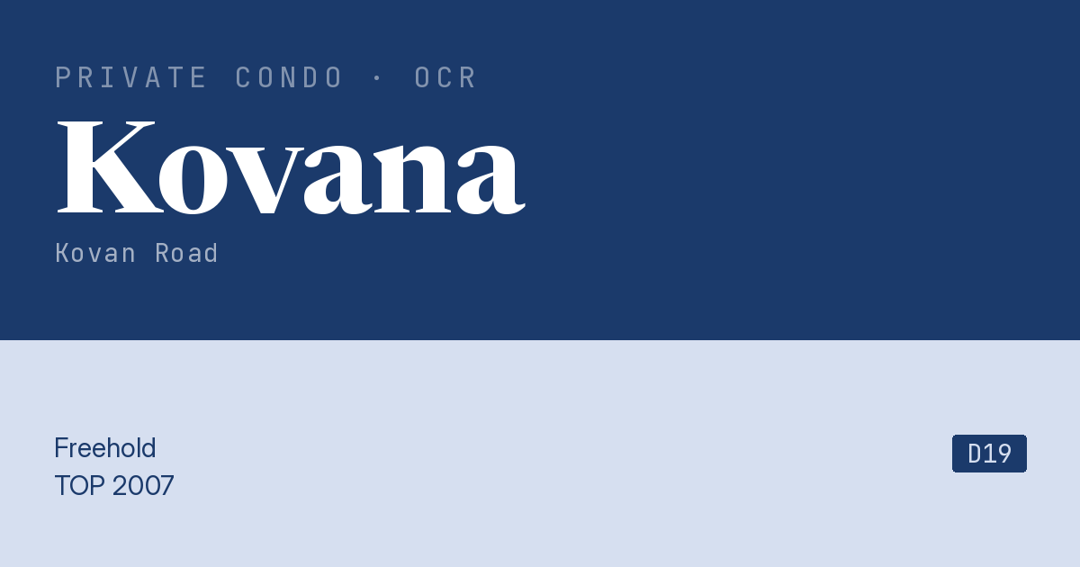 Kovana Resale | Price, Transactions, Rental & Analysis