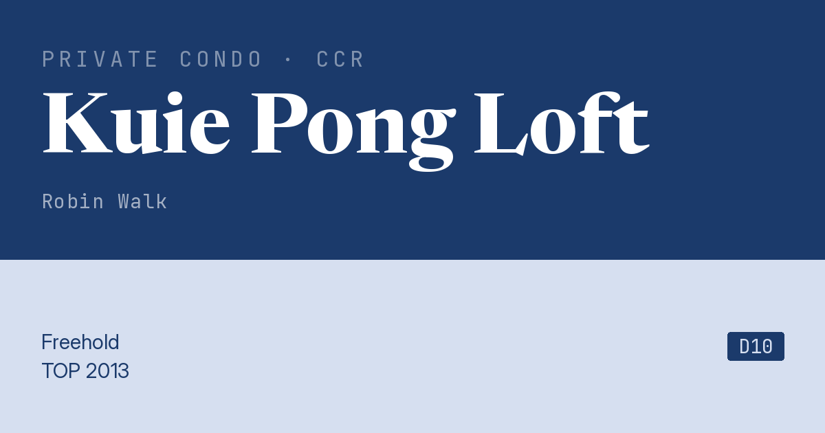 Kuie Pong Loft Resale | Price, Transactions, Rental & Analysis