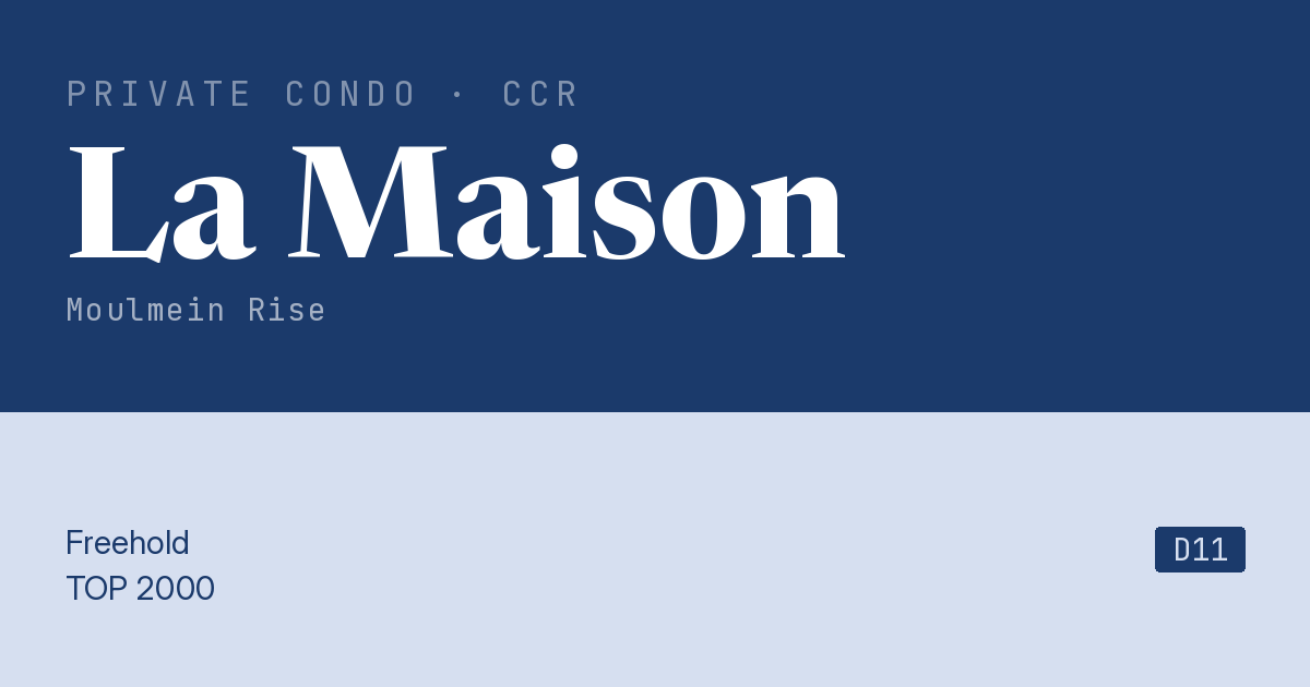 La Maison Resale | Price, Transactions, Rental & Analysis