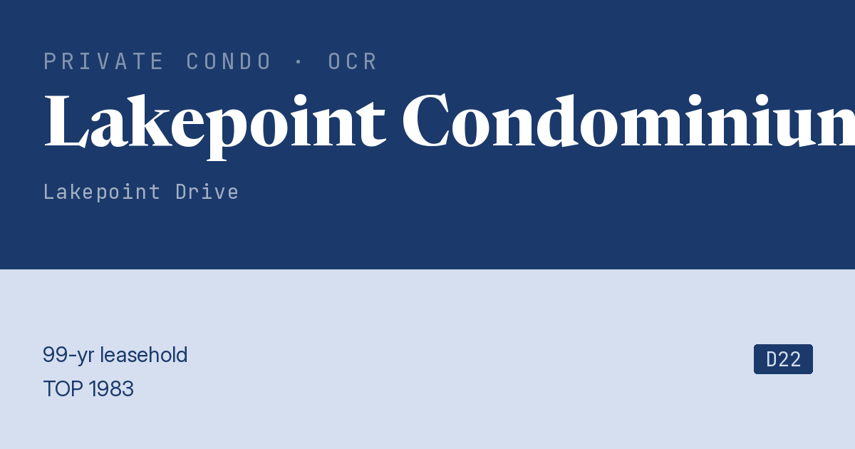 Lakepoint Condominium Resale | Price, Transactions, Rental & Analysis