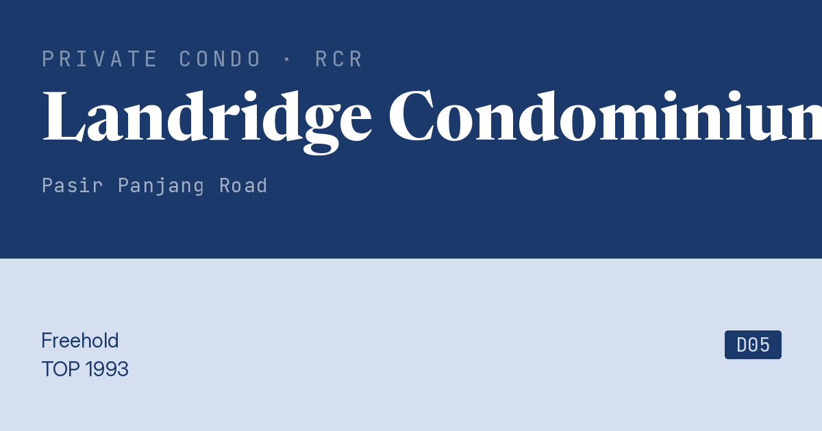Landridge Condominium Resale | Price, Transactions, Rental & Analysis