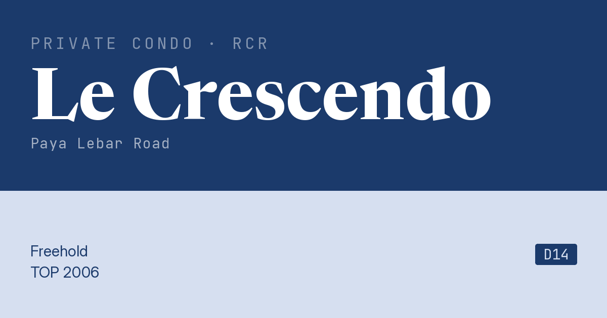 Le Crescendo Resale | Price, Transactions, Rental & Analysis