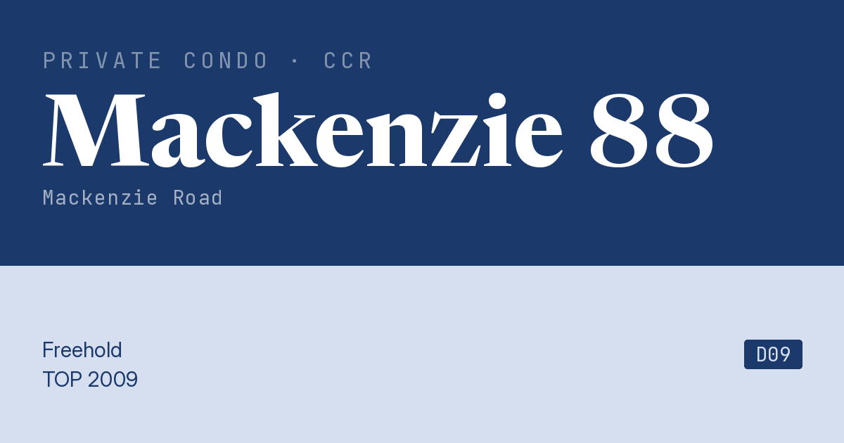 Mackenzie 88 Resale | Price, Transactions, Rental & Analysis