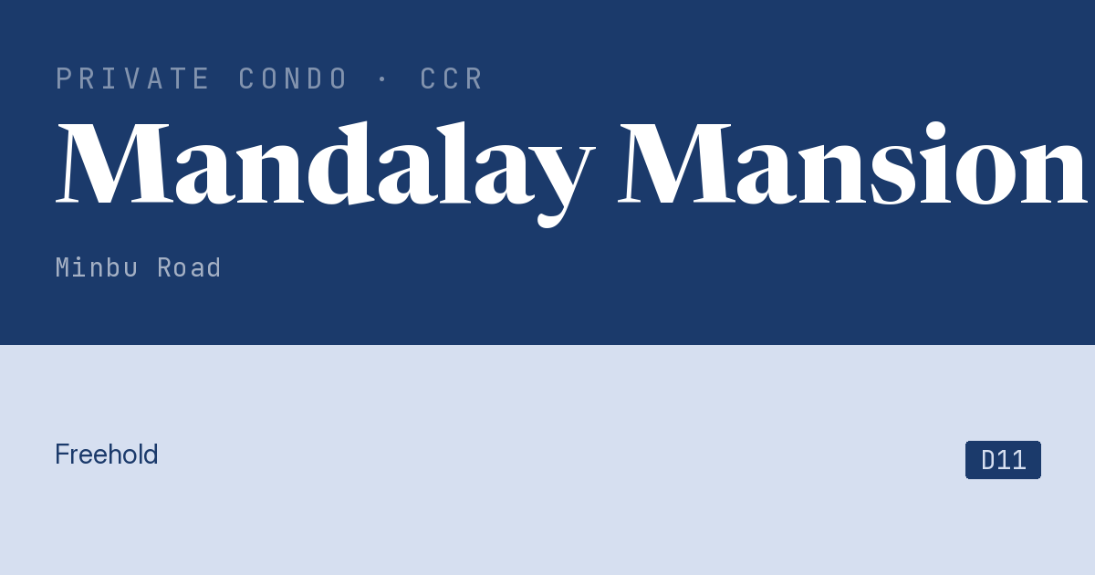 Mandalay Mansion Resale | Price, Transactions, Rental & Analysis