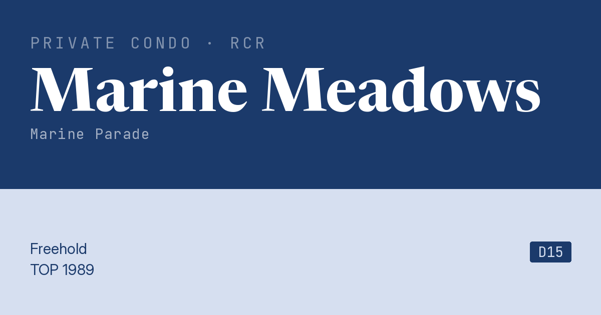 Marine Meadows Resale | Price, Transactions, Rental & Analysis