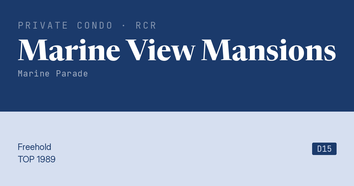 Marine View Mansions Resale | Price, Transactions, Rental & Analysis