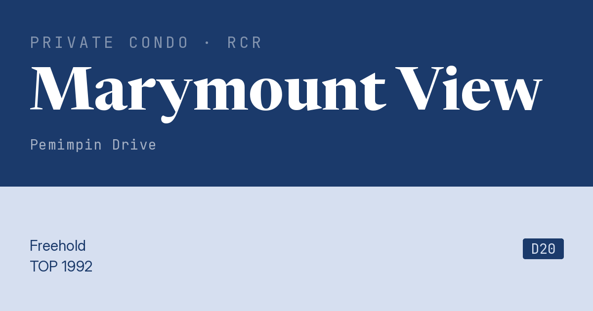 Marymount View Resale | Price, Transactions, Rental & Analysis
