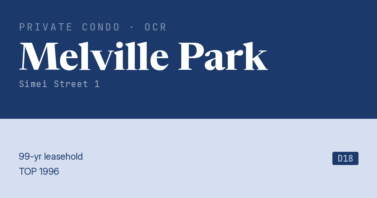 Melville Park Resale | Price, Transactions, Rental & Analysis