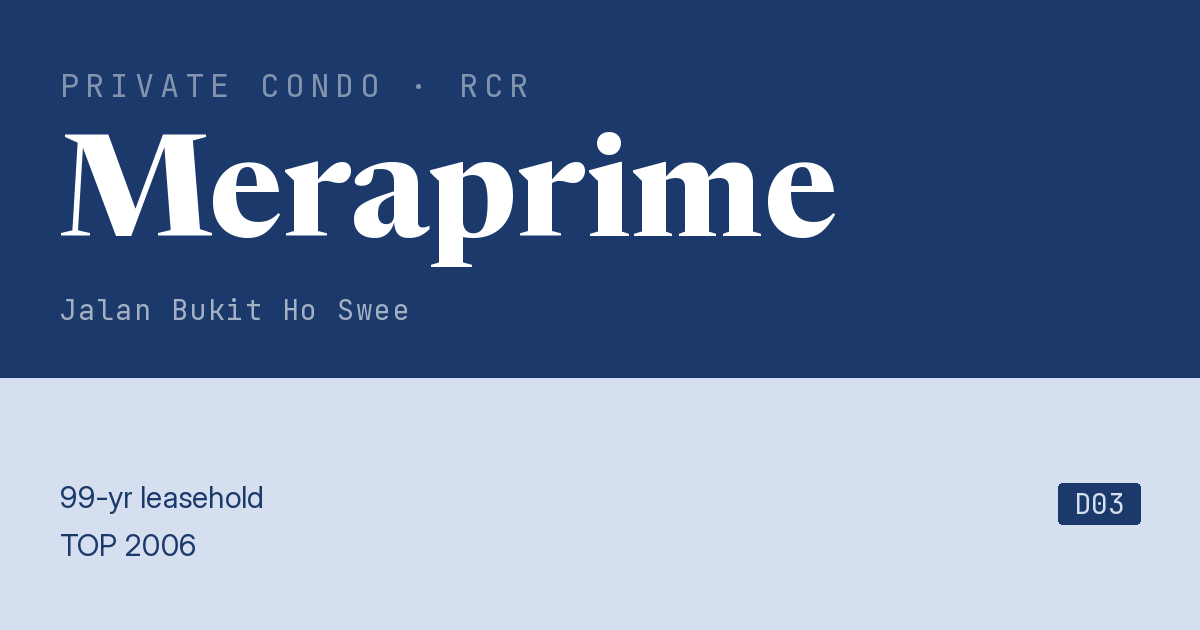 Meraprime Resale | Price, Transactions, Rental & Analysis
