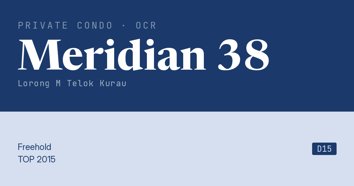 Meridian 38 Resale | Price, Transactions, Rental & Analysis