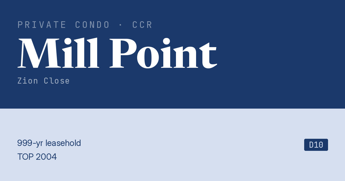 Mill Point Resale | Price, Transactions, Rental & Analysis