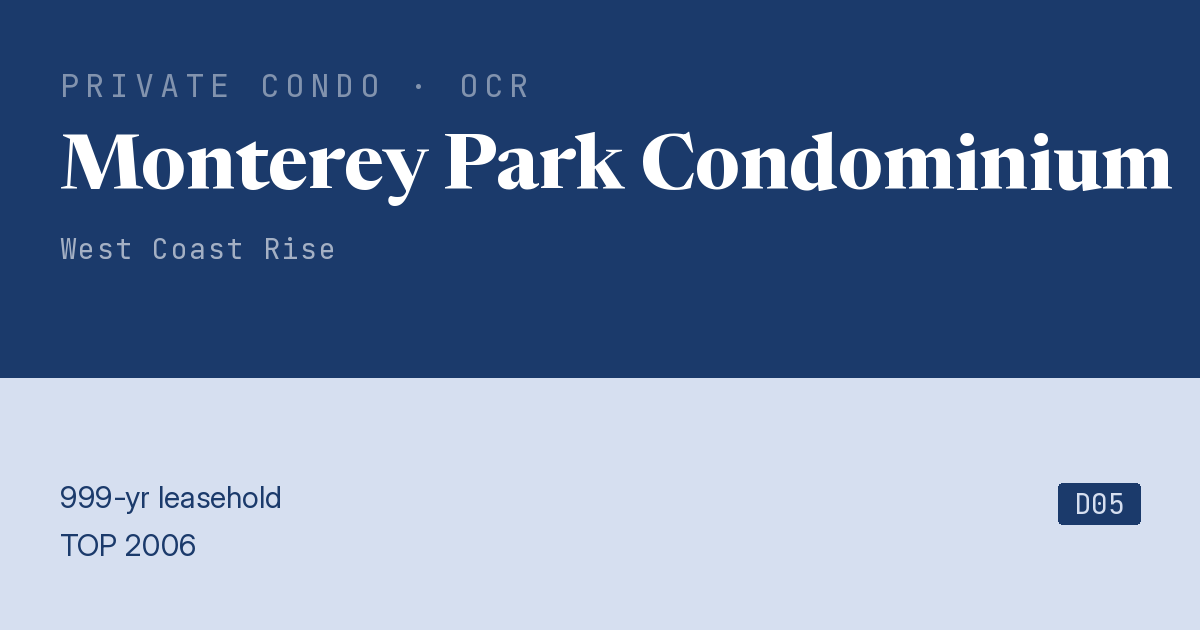 Monterey Park Condominium Resale | Price, Transactions, Rental & Analysis