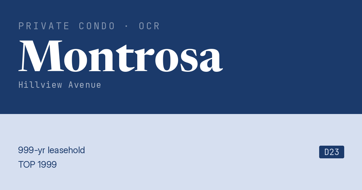 Montrosa Resale | Price, Transactions, Rental & Analysis