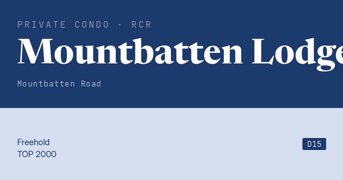 Mountbatten Lodge Resale | Price, Transactions, Rental & Analysis