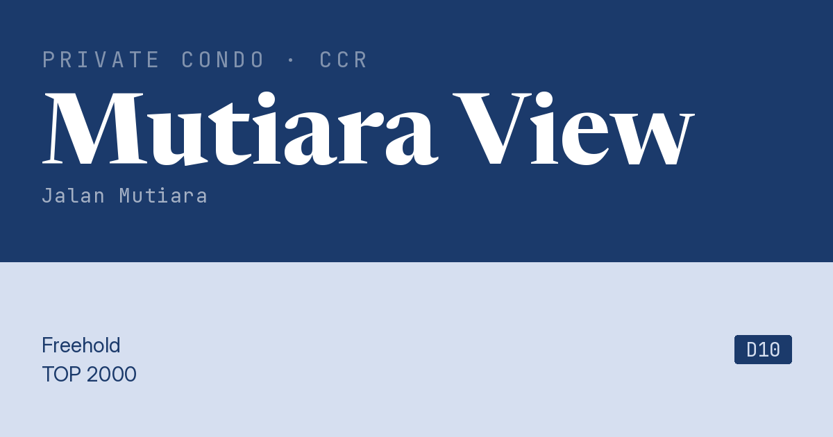 Mutiara View Resale | Price, Transactions, Rental & Analysis