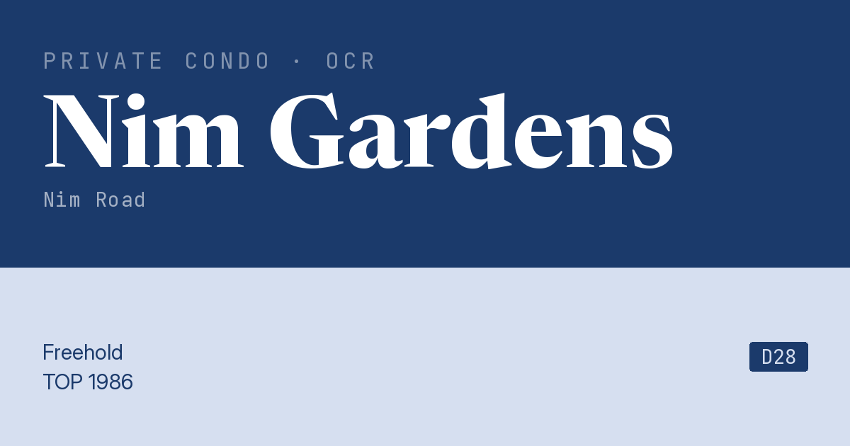 Nim Gardens Resale | Price, Transactions, Rental & Analysis
