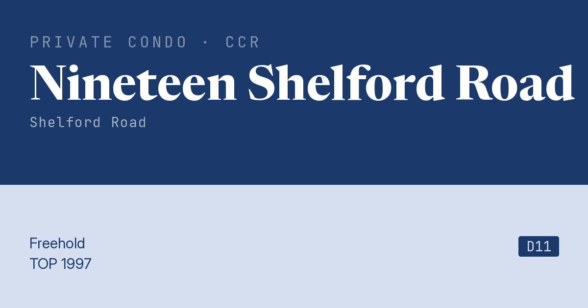 Nineteen Shelford Road Resale | Price, Transactions, Rental & Analysis