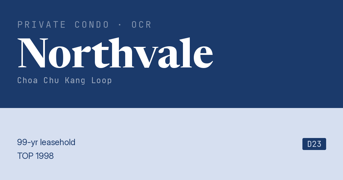 Northvale Resale | Price, Transactions, Rental & Analysis