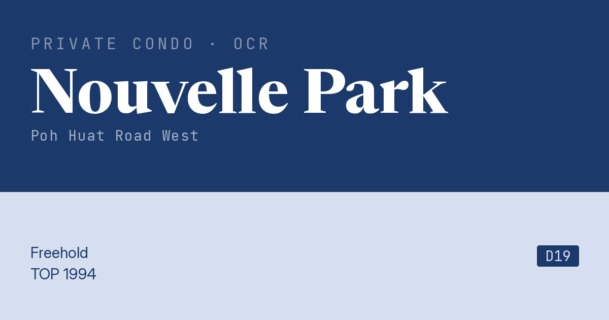 Nouvelle Park Resale | Price, Transactions, Rental & Analysis