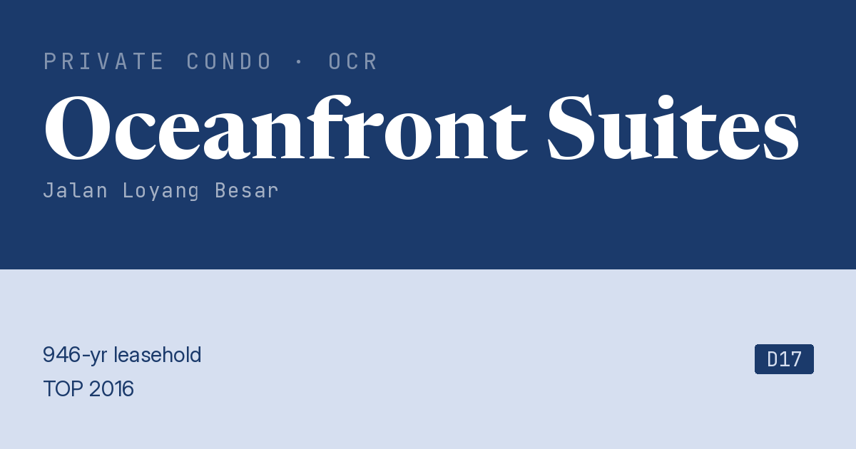 Oceanfront Suites Resale | Price, Transactions, Rental & Analysis