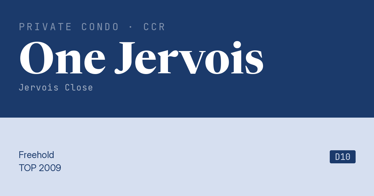 One Jervois Resale | Price, Transactions, Rental & Analysis