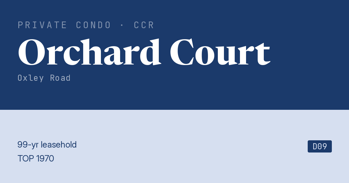 Orchard Court Resale | Price, Transactions, Rental & Analysis