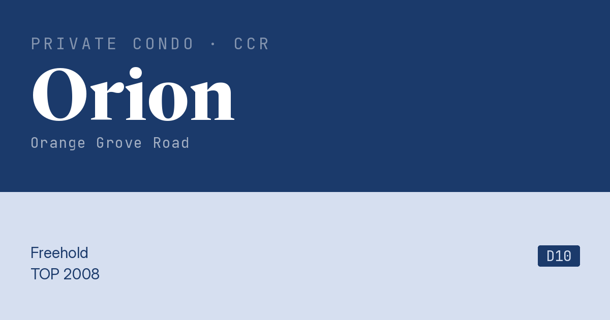 Orion Resale | Price, Transactions, Rental & Analysis