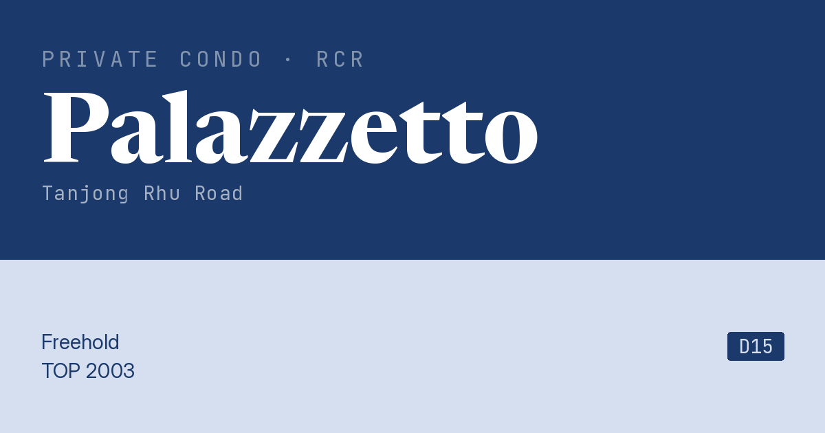 Palazzetto Resale | Price, Transactions, Rental & Analysis