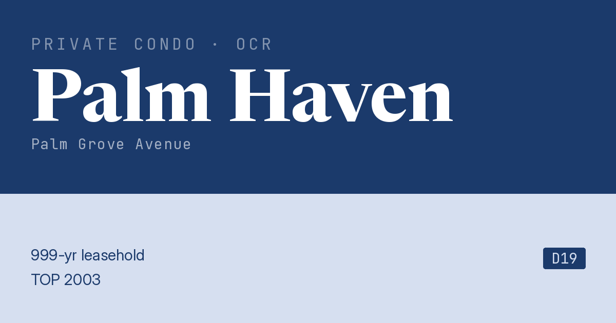 Palm Haven Resale | Price, Transactions, Rental & Analysis