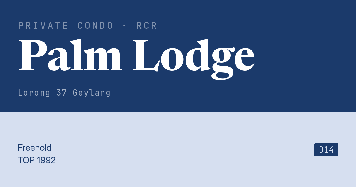 Palm Lodge Resale | Price, Transactions, Rental & Analysis