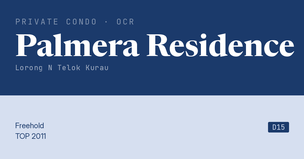Palmera Residence Resale | Price, Transactions, Rental & Analysis
