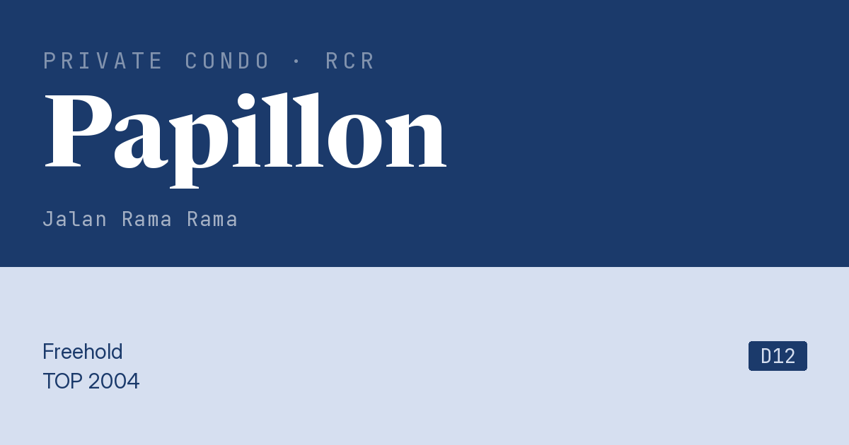 Papillon Resale | Price, Transactions, Rental & Analysis