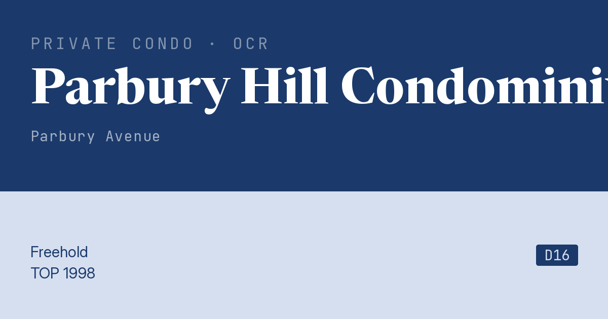 Parbury Hill Condominium Resale | Price, Transactions, Rental & Analysis