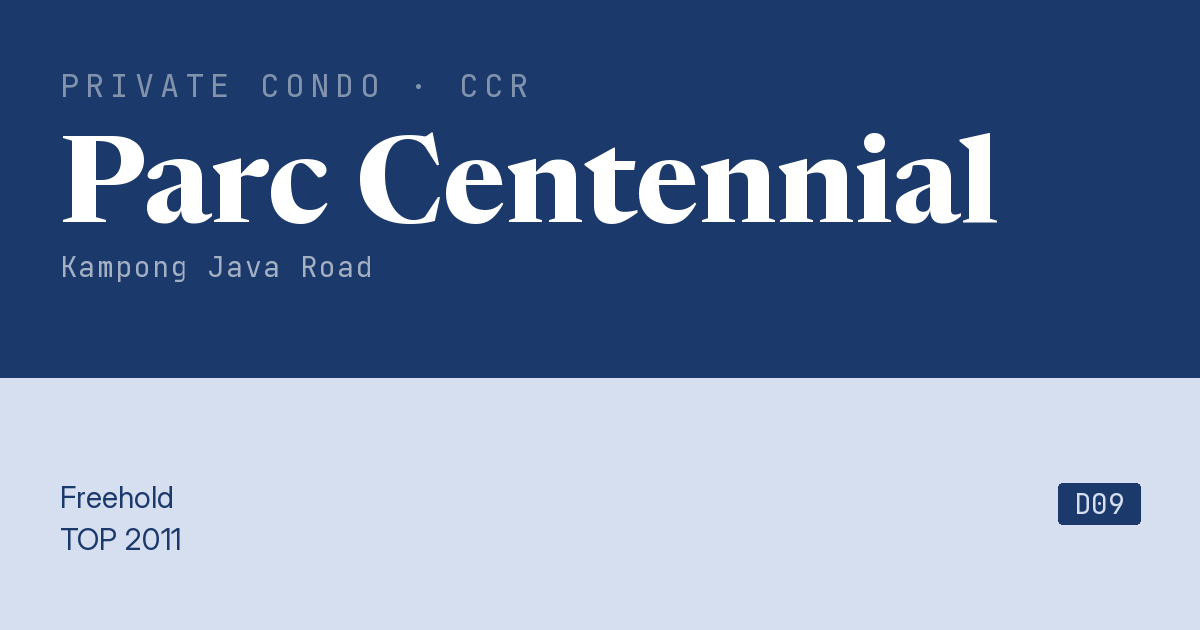 Parc Centennial Resale | Price, Transactions, Rental & Analysis