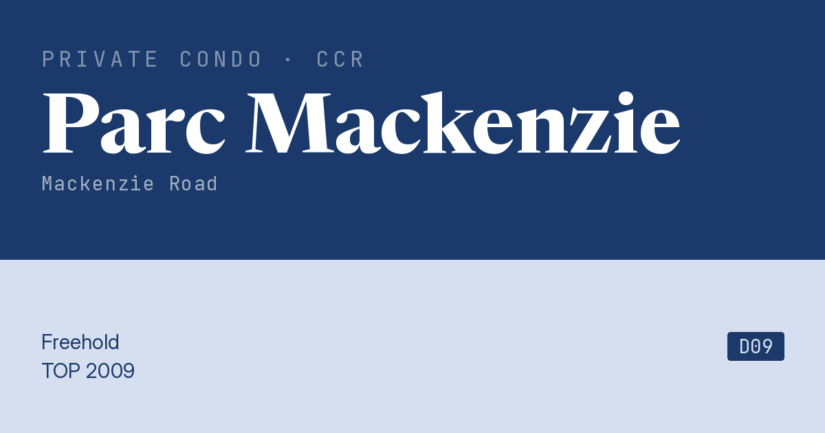 Parc Mackenzie Resale | Price, Transactions, Rental & Analysis