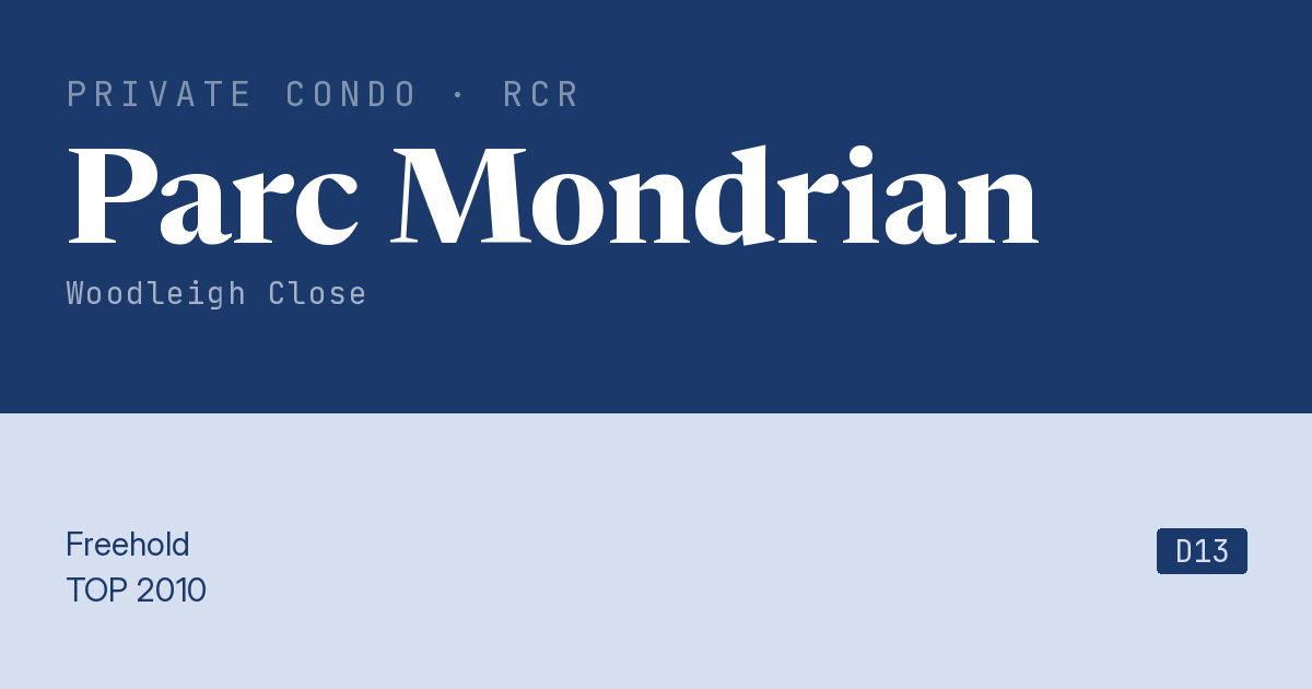 Parc Mondrian Resale | Price, Transactions, Rental & Analysis