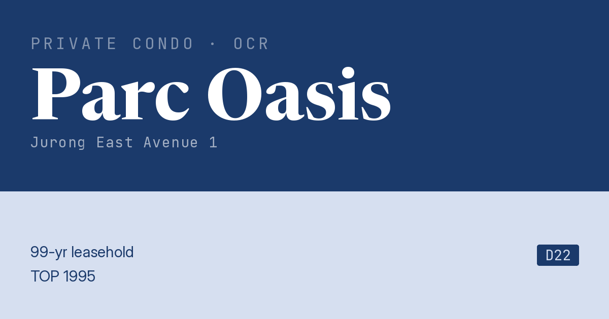 Parc Oasis Resale | Price, Transactions, Rental & Analysis