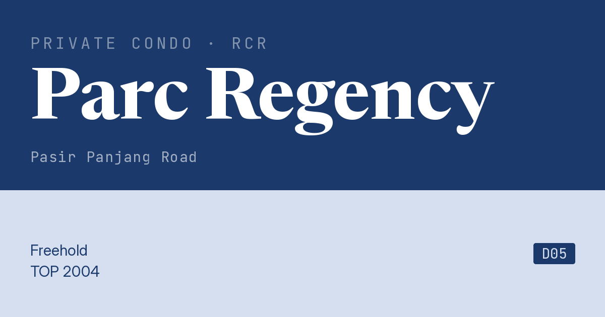 Parc Regency Resale | Price, Transactions, Rental & Analysis