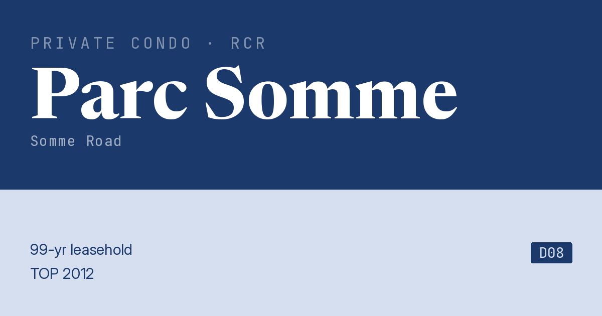 Parc Somme Resale | Price, Transactions, Rental & Analysis