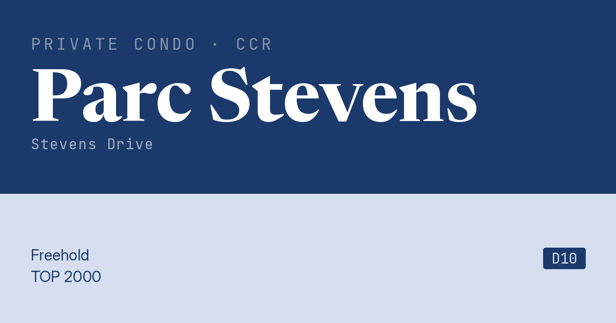 Parc Stevens Resale | Price, Transactions, Rental & Analysis