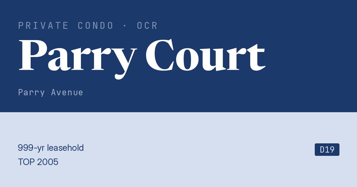 Parry Court Resale | Price, Transactions, Rental & Analysis