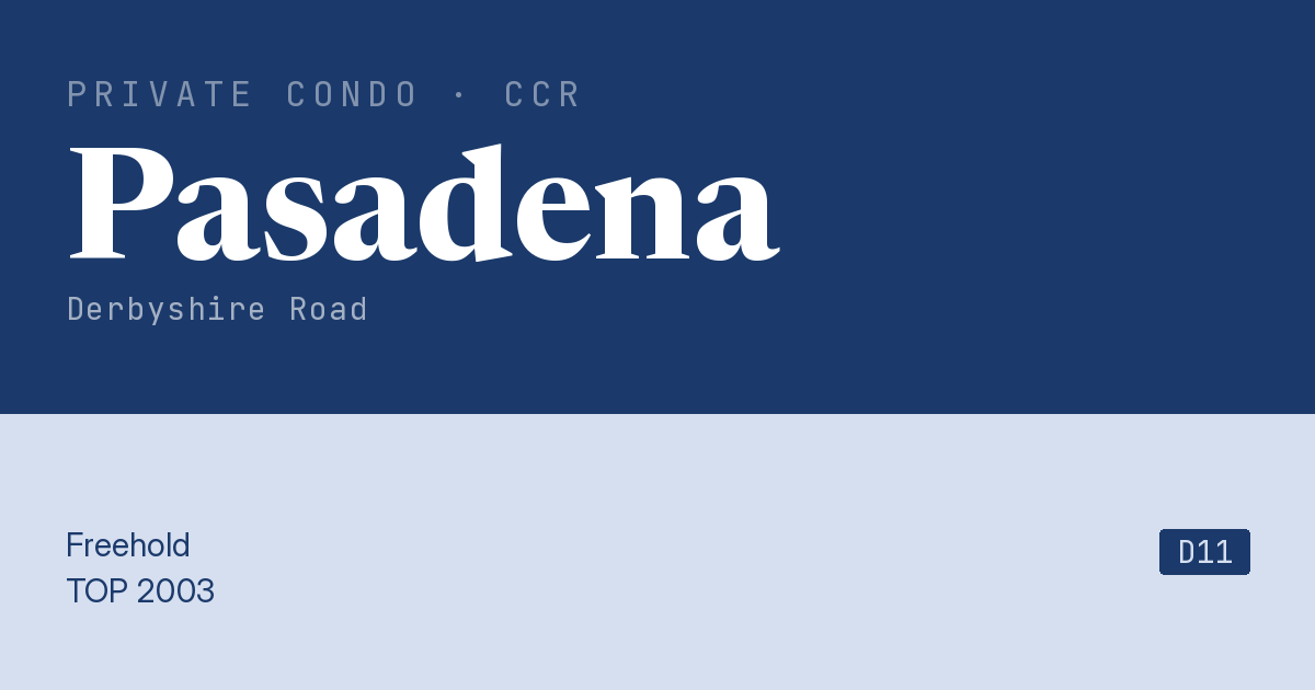 Pasadena Resale | Price, Transactions, Rental & Analysis