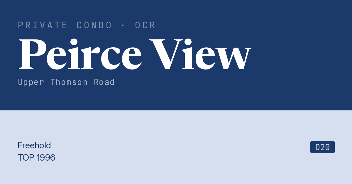Peirce View Resale | Price, Transactions, Rental & Analysis