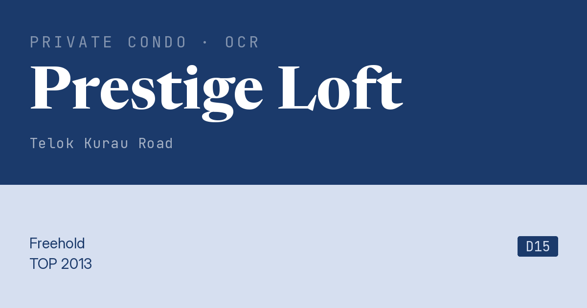 Prestige Loft Resale | Price, Transactions, Rental & Analysis