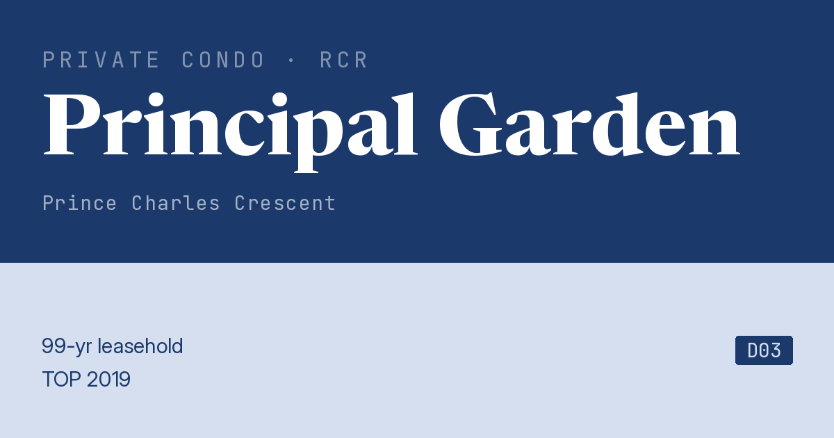 Principal Garden Resale | Price, Transactions, Rental & Analysis