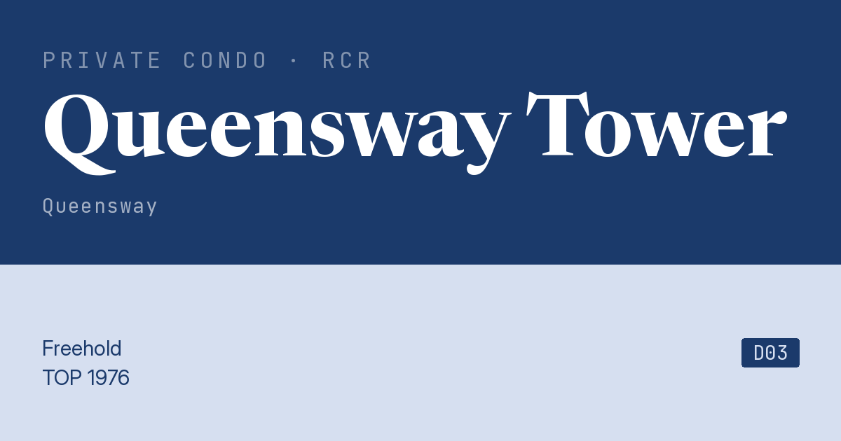 Queensway Tower Resale | Price, Transactions, Rental & Analysis