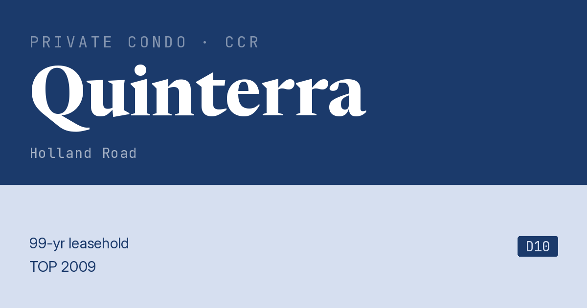Quinterra Resale | Price, Transactions, Rental & Analysis